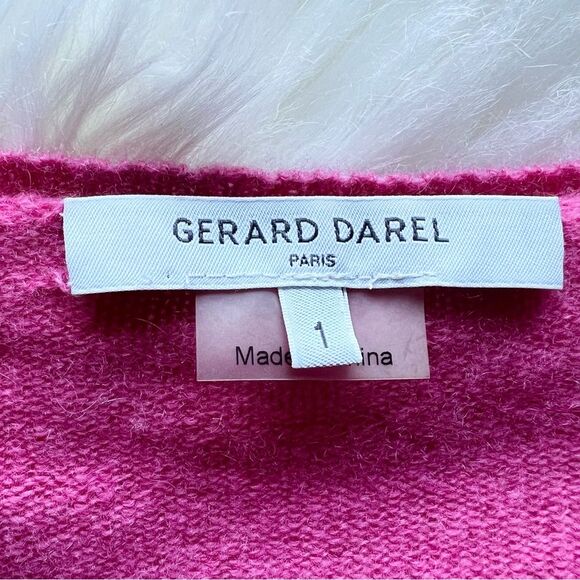 GERARD DAREL Paris 100% Cashmere Oversized Sweater SMALL Sz 1 Knit Lightweight - Picture 2 of 15
